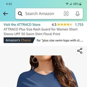 Attraco | Swim | Attraco Plus Size Rash Guard For Women Short Sleeve ...